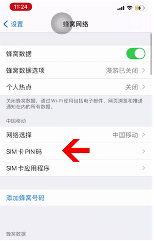 玉环苹果14维修网分享如何给iPhone14的SIM卡设置密码 