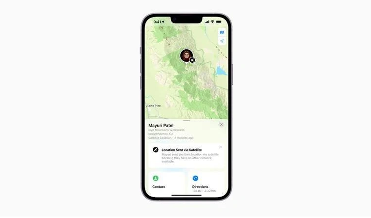 玉环苹果14维修分享iPhone14系列中 FindMy功能通过卫星分享位置方法教程 